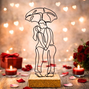 Az első csók - drótból készült szobor / Szerelem - eljegyzési és évfordulós ajándék Valentin napra - Bálint napi ajándék - Meska.hu