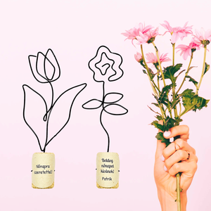 Kis drótvirágok hölgyeknek, kislányoknak, ovisoknak- Nőnapra szeretettel - Tulipán, rózsa - egyedi nőnapi ajándékötlet - otthon & életmód - dekoráció - virágdekoráció - virágdíszek - asztali virágdísz - Meska.hu