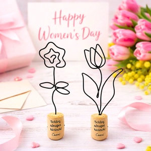 Kis drótvirágok hölgyeknek, kislányoknak, ovisoknak- Nőnapra szeretettel - Tulipán, rózsa - egyedi nőnapi ajándékötlet - otthon & életmód - virágdekoráció - virágdíszek - asztali virágdísz - Meska.hu