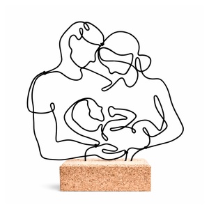 Egyedi babalátogató ajándék újszülöttnek és szülőknek - Maradandó családi emlék - Modern babaszoba dekoráció drótból - baba - mama - babalátogató ajándékcsomag - Meska.hu