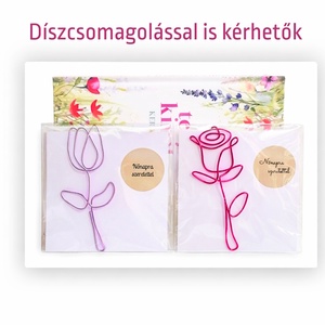 Színes, virágos könyvjelzők drótból - hölgyeknek, kislányoknak, ovisoknak- Nőnapra szeretettel - Tulipán, rózsa - könyv & zene - könyvjelző - Meska.hu