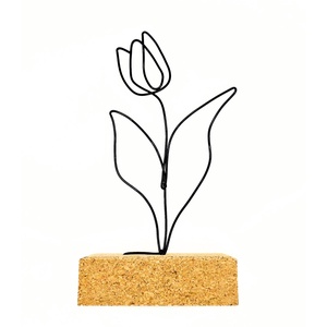 2 db tulipán drótból - modern, elegáns lakásdekoráció -ajándékötlet élő virág helyett hölgyeknek, tanárnőknek, óvónőknek - otthon & életmód - virágdekoráció - virágdíszek - asztali virágdísz - Meska.hu