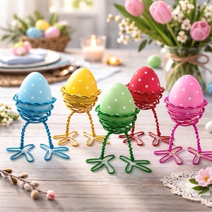 Húsvéti tojástartó � Vidám, színes tavaszi dekoráció és asztaldísz - Arany, kék, piros, pink és zöld színek - ajándék - Meska.hu
