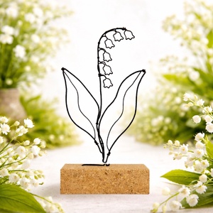 Gyöngyvirág drótból - kézműves lakásdekoráció és maradandó, virágos ajándék anyák napjára, ballagásra, pedagógusnapra - otthon & életmód - virágdekoráció - virágdíszek - asztali virágdísz - Meska.hu