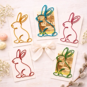 Húsvéti nyuszis könyvjelzők - ajándékötlet tanároknak, gyerekeknek húsvétra - pénzátadó locsolóknak - tapsifüles/nyúl  - Meska.hu