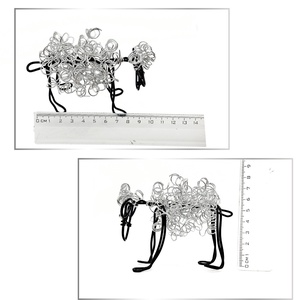 Húsvéti bárány figura drótból- lakásdekoráció - kreatív, kézműves ajándék húsvétra locsolóknak, gyerekeknek, tanároknak - ünnepi díszek, dekorációk - húsvéti díszek és dekorációk - húsvéti asztaldíszek - Meska.hu