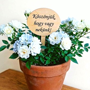 Egyedi, fényképes ajándék virág mellé - anyák napjára, ballagásra, pedagógusnapra - fa virágdísz idézettel - virágkísérő - otthon & életmód - virágdekoráció - virágdíszítő kellékek - Meska.hu