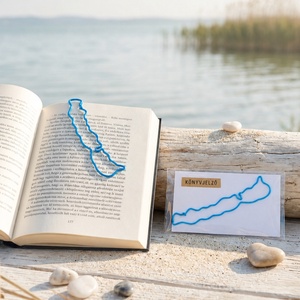 3 db Balaton formájú könyvjelző kék drótból � Egyedi ajándék könyvmolyoknak, a Balaton szerelmeseinek, Balatoni szuvenír - könyv & zene - könyvjelző - Meska.hu