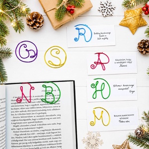 Egyedi monogramos könyvjelző karácsonyra � Személyre szóló apró karácsonyi ajándék tanároknak, vendégeknek, diákoknak , Könyv & Zene, Könyvjelző, , MESKA