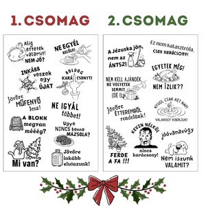 Vicces karácsonyi lemosható tetoválás � humoros családi szállóigék - ideiglenes tetkó - vidám ajándékötlet karácsonyra - otthon & életmód - papír, írószer - matrica, matrica csomag - Meska.hu