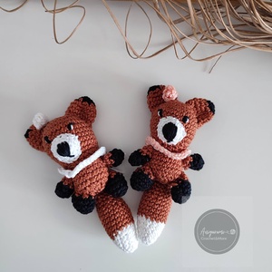 Horgolt kicsi róka - játék & sport - plüssállat & játékfigura - róka - Meska.hu