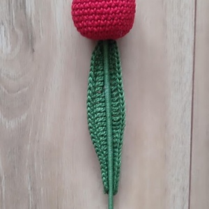 Horgolt tulipán- 1 szál, Otthon & Életmód, Dekoráció, Dísztárgy, Horgolás, Varrás, MESKA