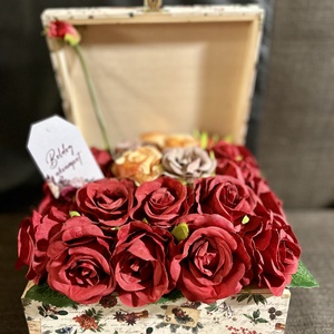 Rózsák díszdobozban, Otthon & Életmód, Dekoráció, Virágdísz és tartó, Csokor & Virágdísz, , MESKA