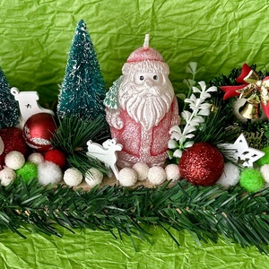 Mikulás asztaldisz , Karácsony, Karácsonyi lakásdekoráció, Ünnepi asztaldekoráció, , MESKA