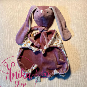 Nyuszi szundikendő - lila plüss , Játék & Sport, Baba & babaház, Öltöztethető baba, Baba-és bábkészítés, MESKA
