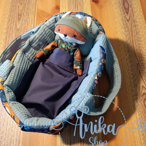 Mózeskosár játék babáknak  - játék & sport - 3 éves kor alattiaknak - kenguru & hordozó - Meska.hu