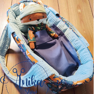 Mózeskosár játék babáknak  - játék & sport - 3 éves kor alattiaknak - kenguru & hordozó - Meska.hu