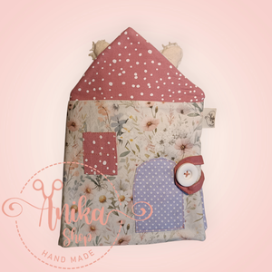 Textil házikó nyuszi babával  - játék & sport - baba & babaház - öltöztethető baba - Meska.hu