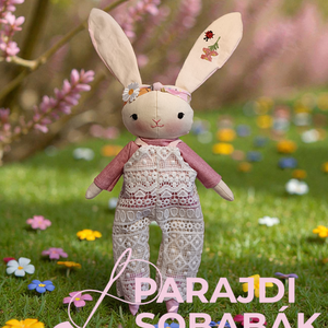 Parajdi Sóbabák - Hímzett fülű Nyuszi - játék & sport - baba & babaház - öltöztethető baba - Meska.hu