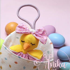 Csibe kislány tojás ágyban  - játék & sport - baba & babaház - öltöztethető baba - Meska.hu