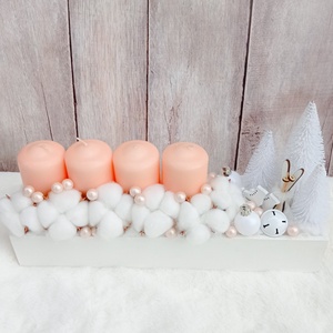 Pihe-puha rózsaszín adventi box - karácsony - adventi díszek - adventi koszorú - Meska.hu