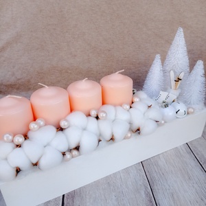 Pihe-puha rózsaszín adventi box - Meska.hu