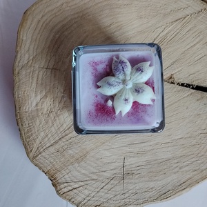 Szójaviasz gyertya, Otthon & Életmód, Gyertya, illat, aroma, Aromalámpa, Gyertya-, mécseskészítés, Illatgyertya,100% szójaviaszból készült,orgona illattal,125 gr., MESKA