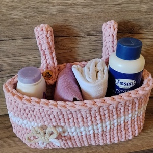 Tároló - baba - mama - pelenkázó, babafürdető kellékek - pelenkatároló (kosár, fali) - Meska.hu