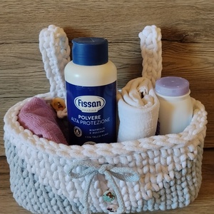 Horgolttároló - baba - mama - baba ágynemű - zsebes tároló - Meska.hu