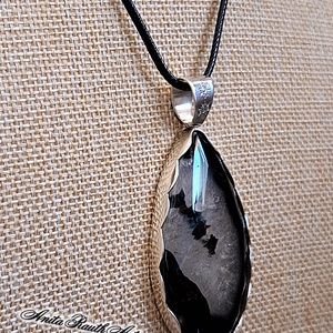 Orca-achát medál sterlingben - ékszer - nyaklánc - medál - Meska.hu
