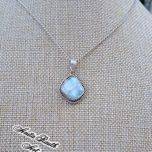 Larimar köves kis medál  - ékszer - nyaklánc - medál - Meska.hu