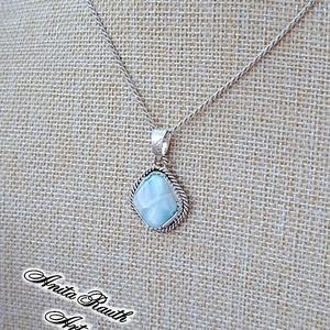 Larimar köves kis medál  - ékszer - nyaklánc - medál - Meska.hu
