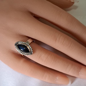 Kék Labradorit gyűrű - ékszer - gyűrű - statement gyűrű - Meska.hu