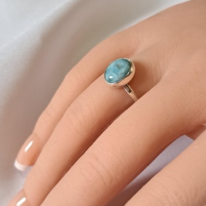 Larimar gyűrű - Meska.hu