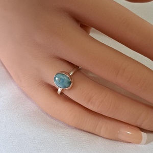 Larimar gyűrű - ékszer - gyűrű - statement gyűrű - Meska.hu