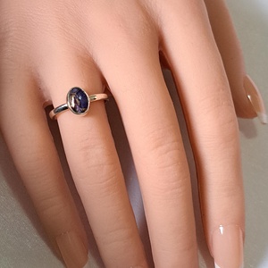 Pici lila türkiz gyűrű - ékszer - gyűrű - statement gyűrű - Meska.hu