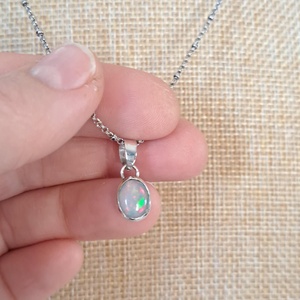 Etióp opál medál - fehér - Meska.hu