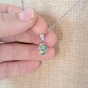 Etióp opál medál  - ékszer - nyaklánc - medál - Meska.hu