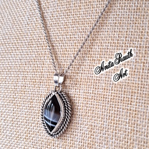 Achát medál dulpa csavarral - ékszer - nyaklánc - medál - Meska.hu