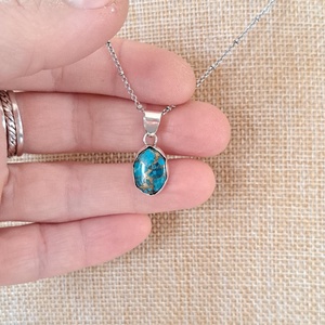 Pici türkiz medál - ékszer - nyaklánc - medál - Meska.hu