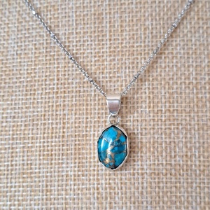 Pici türkiz medál - ékszer - nyaklánc - medál - Meska.hu