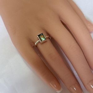 Négyzetes labradorit gyűrű  - ékszer - gyűrű - statement gyűrű - Meska.hu