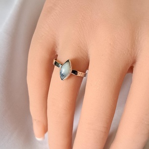 Pici mandula formájú merlinit gyűrű - Meska.hu