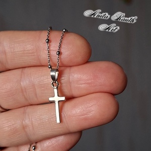 Ezüst  kereszt medál, Ékszer, Nyaklánc, Medál, Ékszerkészítés, MESKA