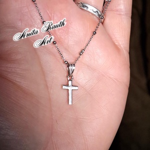Ezüst  kereszt medál - ékszer - nyaklánc - medál - Meska.hu