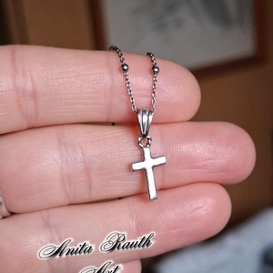 Ezüst  kereszt medál, Ékszer, Nyaklánc, Medál, Ékszerkészítés, MESKA