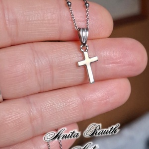 Ezüst  kereszt medál - ékszer - nyaklánc - medál - Meska.hu