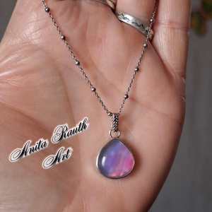 Aurora opál medál  - ékszer - nyaklánc - medál - Meska.hu