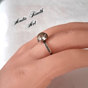 Jáspis gyűrű - ékszer - gyűrű - gyöngyös gyűrű - Meska.hu