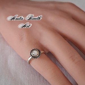 Kagylógyöngy gyűrű - ékszer - gyűrű - gyöngyös gyűrű - Meska.hu